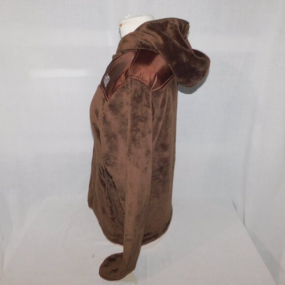 The North Face Womens L Chocolate Brown OSO Full Zip Hooded Fleece Hoodie Jacket - Picture 10 of 13